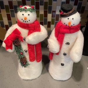 Mr. & Mrs. Snowman Christmas holiday decoration
